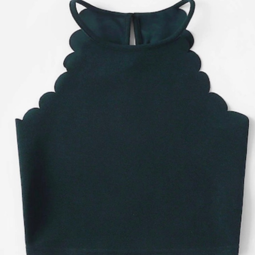 Hunter Green Halter Neck crop top 💚🤩✨💫